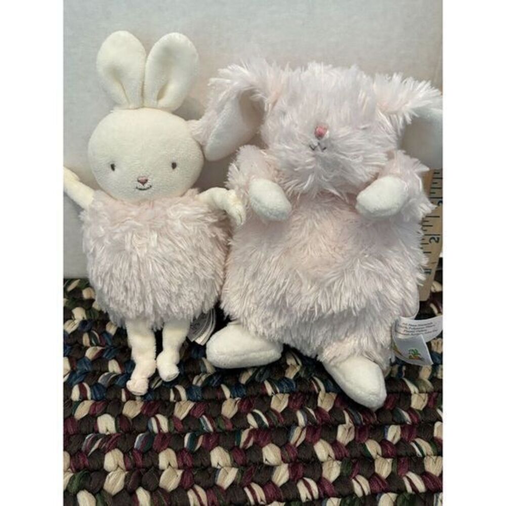 Bunnies by the Bay Wee Petal Bunny Rabbit Pink‎ Fluffy Stuffed Plush Baby Toy 7"